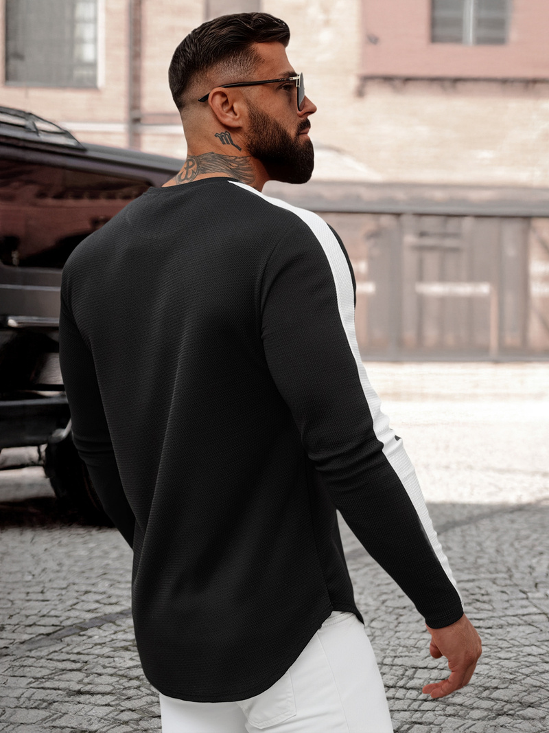 Sudadera de hombre negra OZONEE O/D7197