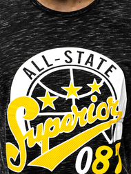 Camiseta de hombre negra OZONEE JS/KS2043Z