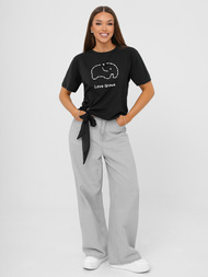 Camiseta de mujer negra OZONEE JS/RJ77247