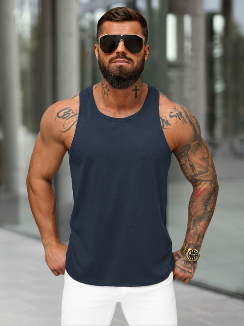 Camiseta sin mangas de hombre granate OZONEE JS/99002Z