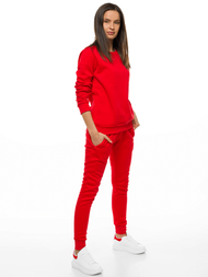 Pantalón de chándal para mujer rojo OZONEE JS/CK01