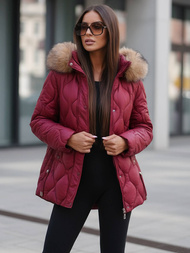 Chaqueta de mujer burdeos OZONEE JS/5M3226/1Z