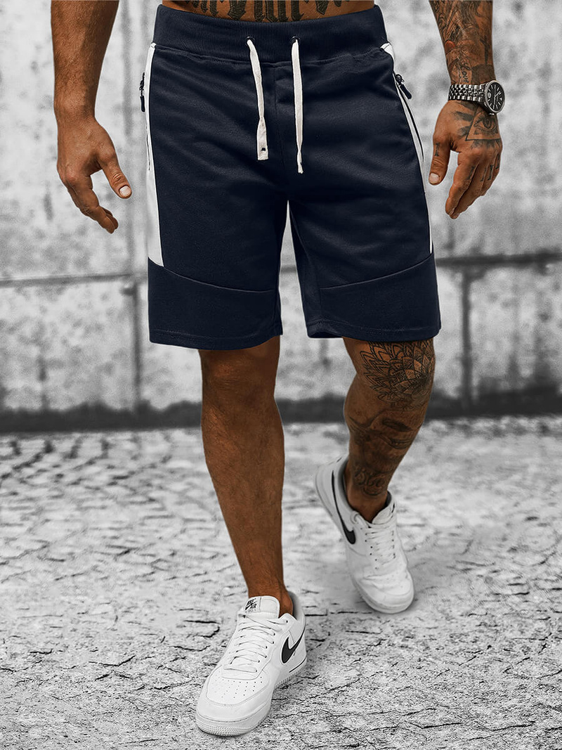 Pantalón corto de hombre azul marino OZONEE JS/8K936