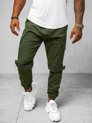 Pantalón chino jogger de hombre caqui OZONEE O/G3014Z