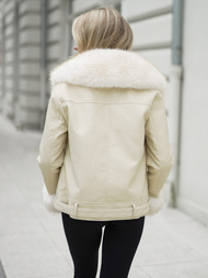 Chaqueta de cuero para mujer crudo OZONEE JS/61M8507/280Z