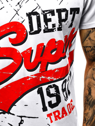 Camiseta de hombre blanca OZONEE JS/KS1942Z