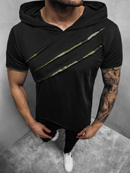 Camiseta de hombre camuflaje-negra OZONEE A/1185Z