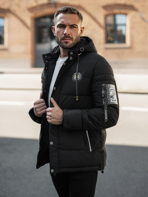 Chaqueta de hombre negra OZONEE JS/57M7503/392Z