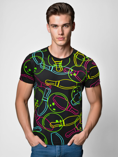 Camiseta de hombre negra OZONEE O/T1272/3Z