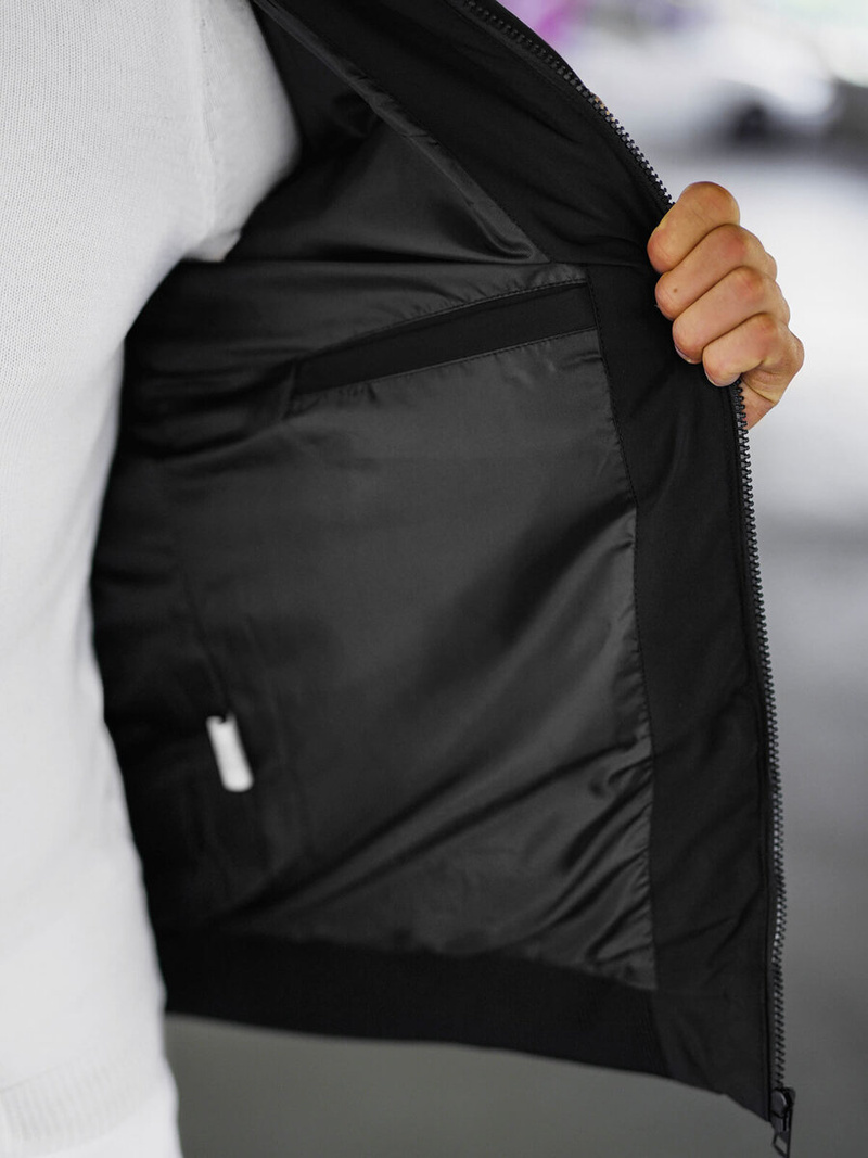 Chaqueta de invierno de hombre blanco-negro OZONEE JS/31M5030/392Z