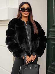 Chaqueta de mujer negra OZONEE JS/11Z8080Z