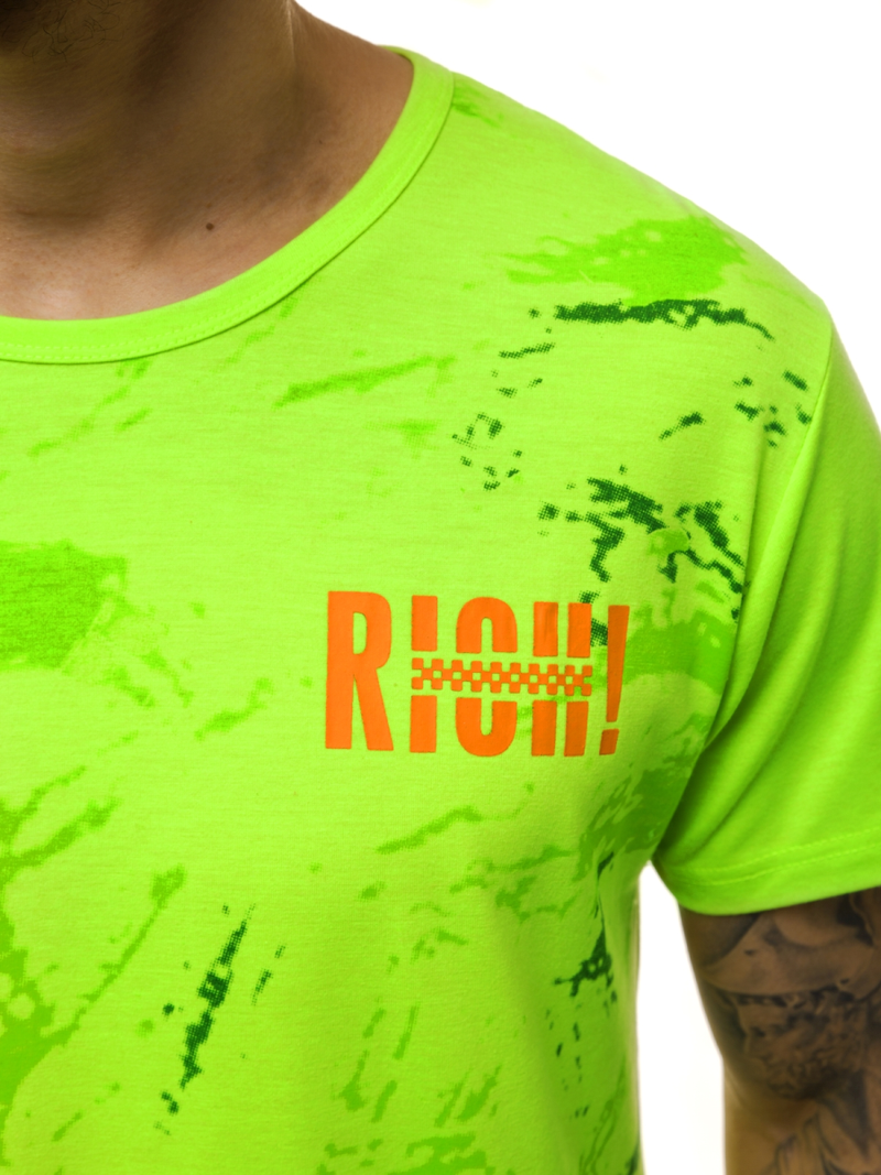 Camiseta de hombre verde OZONEE JS/KS1976Z