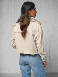 Chaqueta de mujer beige OZONEE O/G118