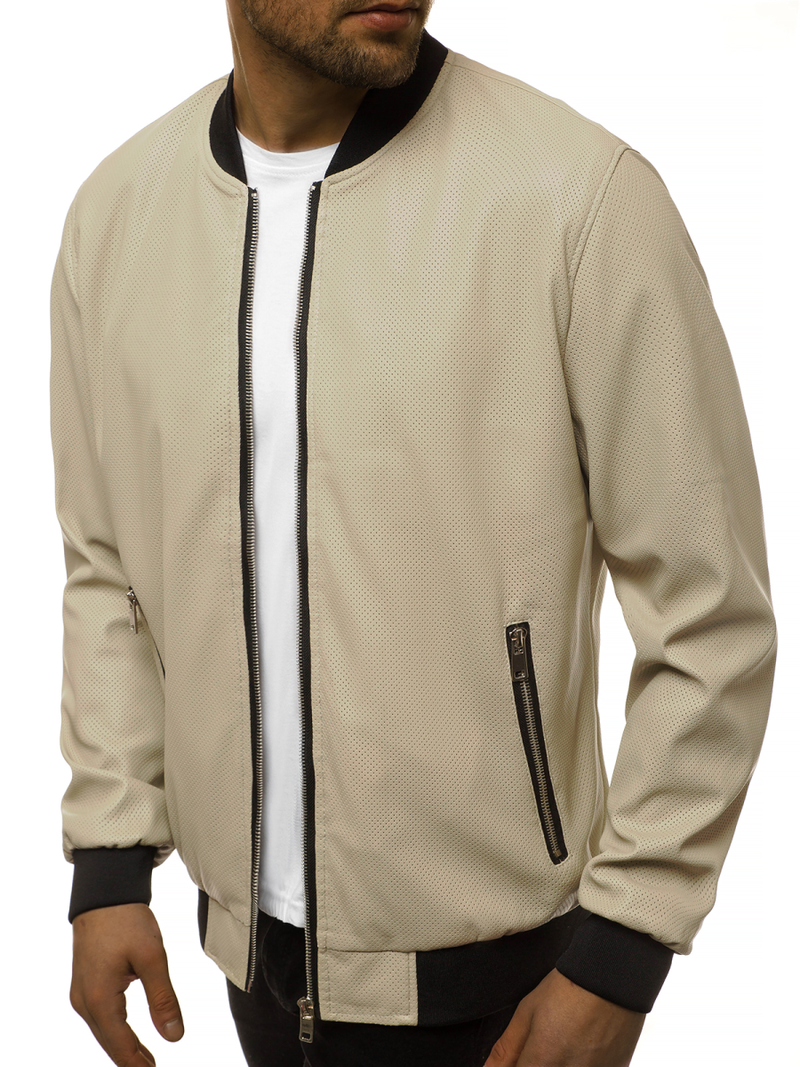 Chaqueta de hombre beige OZONEE N/6124