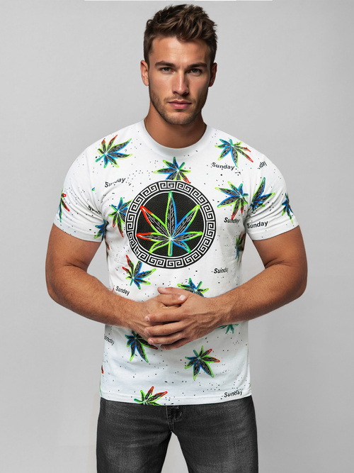 Camiseta de hombre blanca OZONEE O/T136/1Z