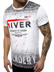 Camiseta de hombre blanca OZONEE JS/SS10960