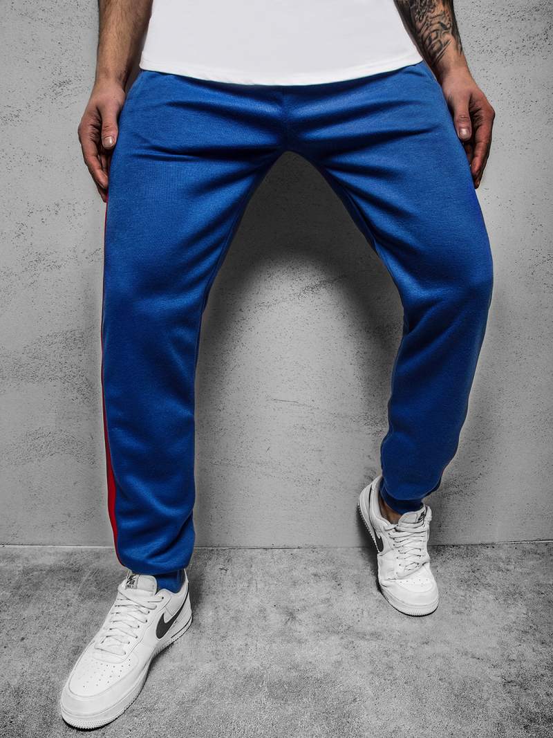 Pantalón de chándal de hombre azul rojo OZONEE JS/JZ11005Z