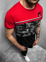 Camiseta de hombre roja OZONEE JS/SS10979Z