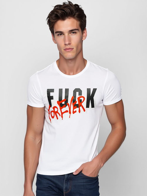 Camiseta de hombre blanca OZONEE O/T1267/1Z