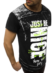 Camiseta de hombre negra OZONEE JS/KS1983