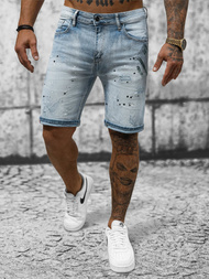 Pantalón corto de hombre azul claro OZONEE NB/MP0262BC