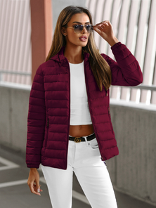 Chaqueta de mujer burdeos OZONEE JS/16M9103/01Z