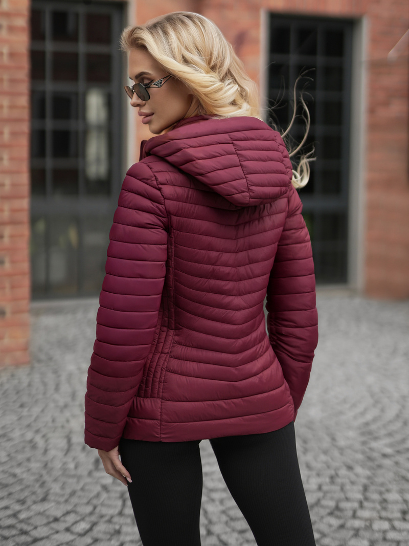 Chaqueta de mujer burdeos OZONEE JS/11Z8228Z