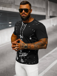 Camiseta de hombre negra OZONEE O/8T1259/3