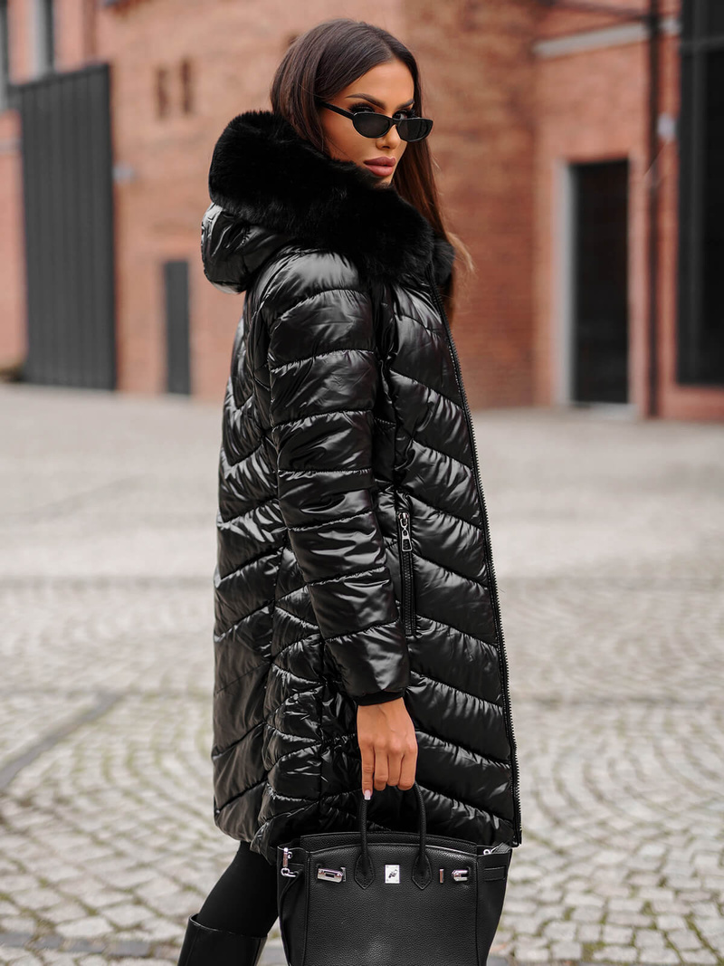 Chaqueta de mujer negro OZONEE JS/16M9100/392Z