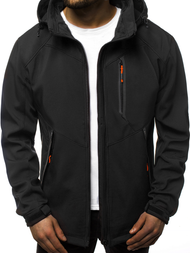 Chaqueta de hombre negro-naranja OZONEE GE/12266
