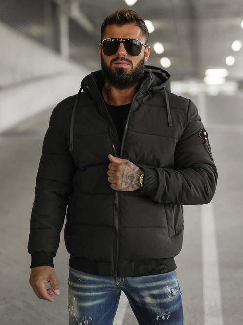 Chaqueta de invierno de hombre negra OZONEE JS/31M5031/392Z
