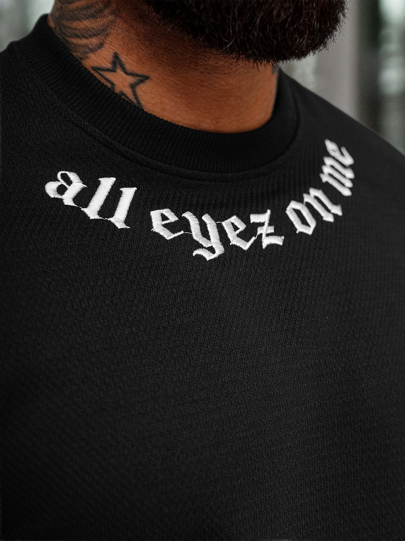 Sudadera de hombre negra OZONEE O/P2027Z