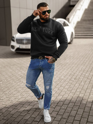 Sudadera de hombre negra OZONEE JS/8B1362/3