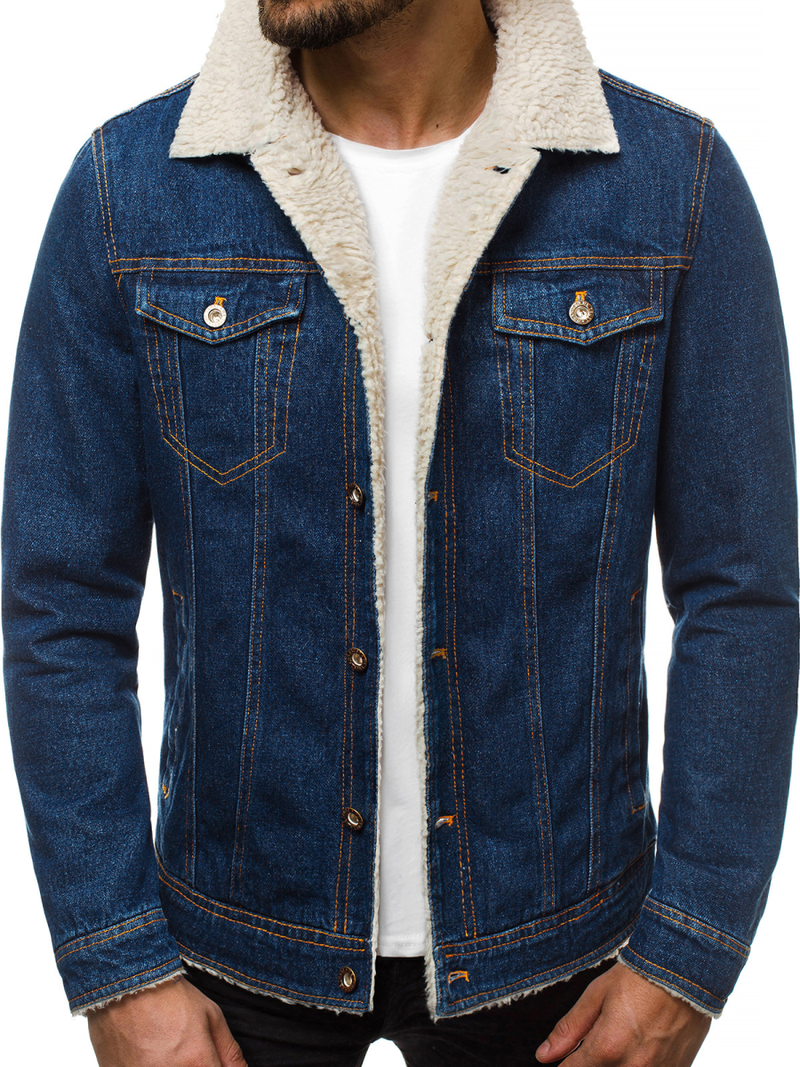 Chaqueta vaquera de hombre azul OZONEE JB/JP1109