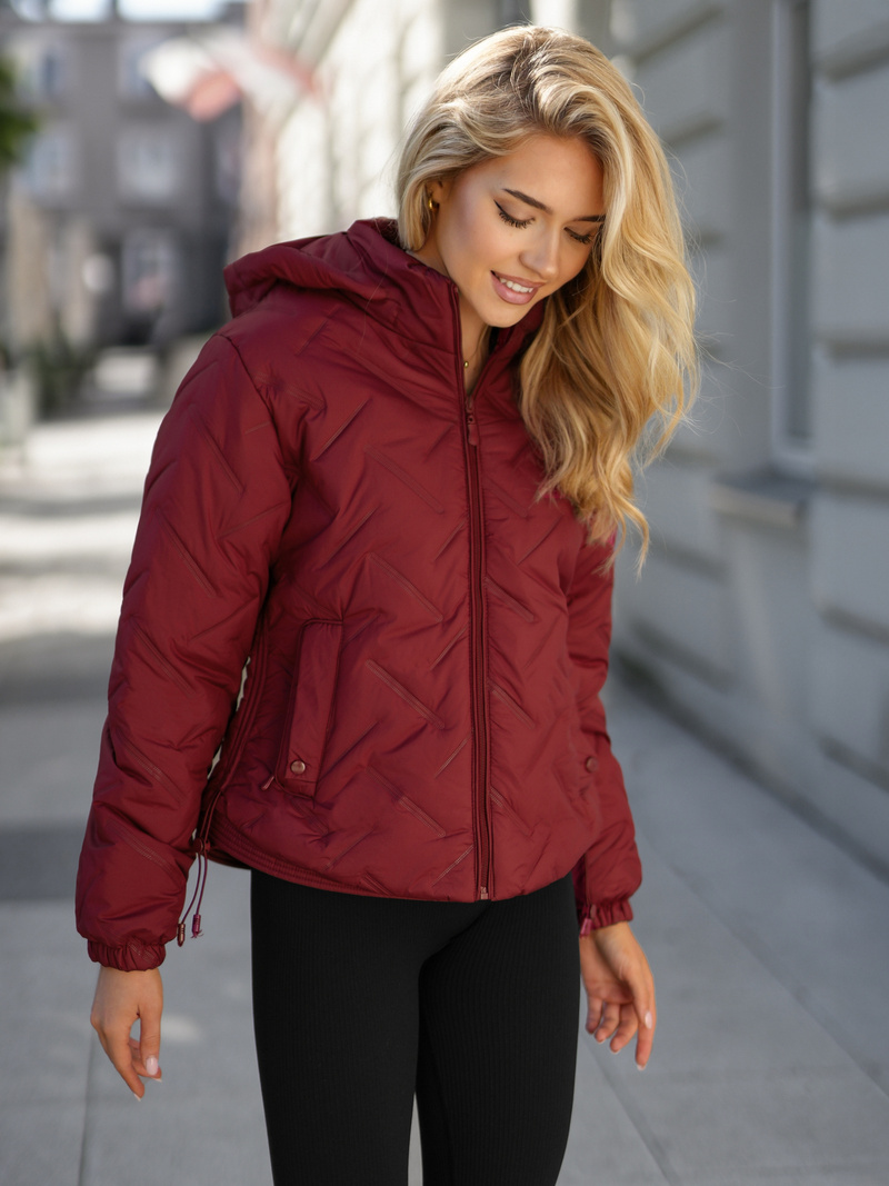 Chaqueta de mujer borgoña OZONEE JS/16M9315/06