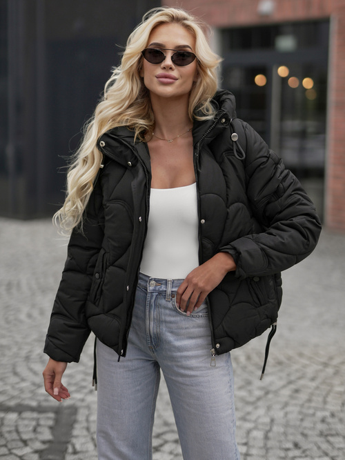 Chaqueta de mujer negra OZONEE JS/5M3336/392Z