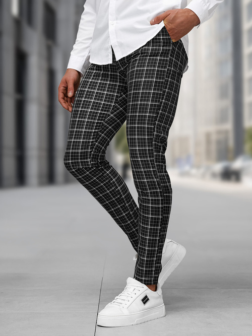 Pantalón chino de hombre negro OZONEE DJ/5515Z