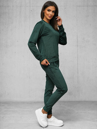 Chándal velour de mujer de verde-oscura OZONEE O/8C1173/9Z