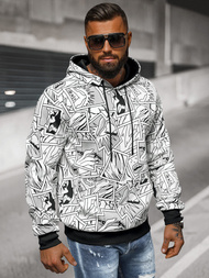 Sudadera de hombre blanca OZONEE JS/8B1256/1
