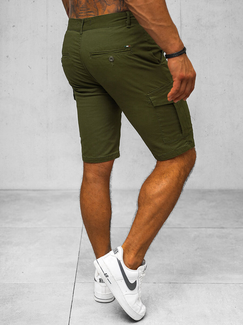 Pantalones cortos chinos de hombre verde OZONEE NB/MP0188MV