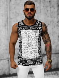 Camiseta sin mangas de hombre negra OZONEE O/T103/3