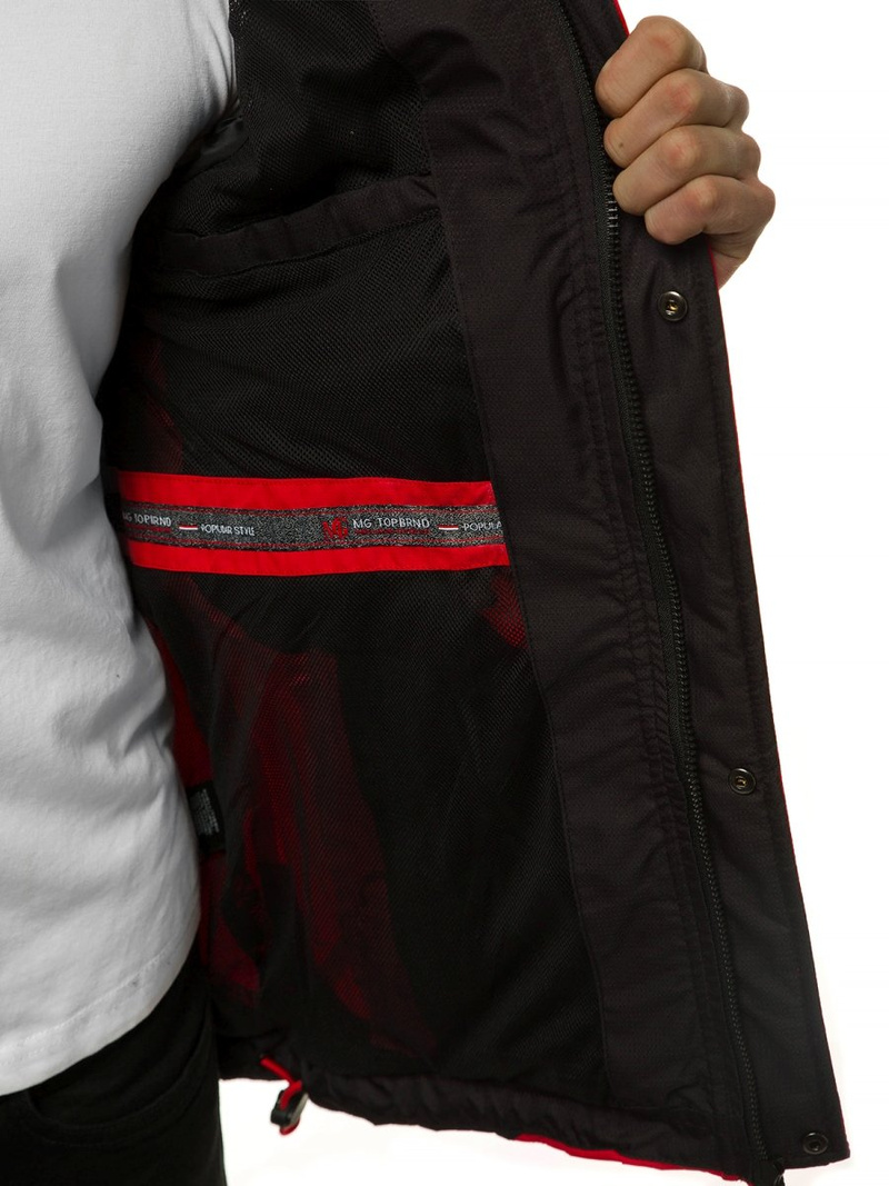 Chaqueta de hombre roja OZONEE MG/2517