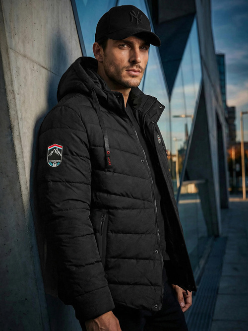 Chaqueta de hombre negra OZONEE JS/31M5081/392