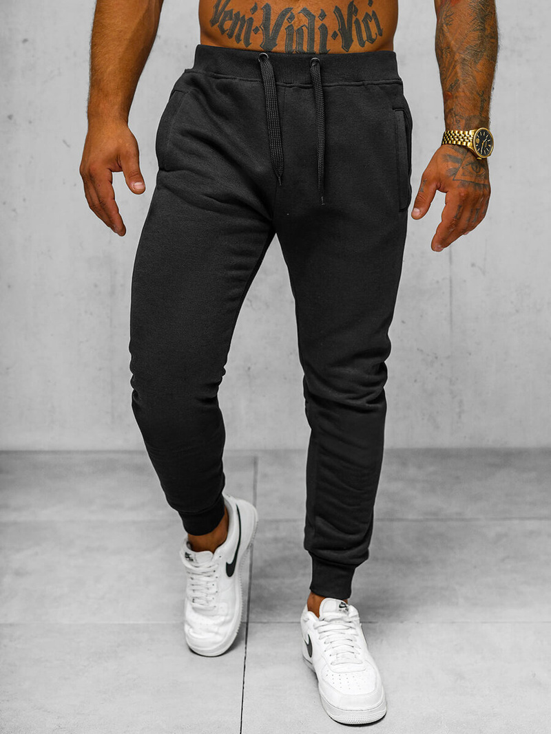 Pantalón de chándal de hombre negras OZONEE JS/XW01Z