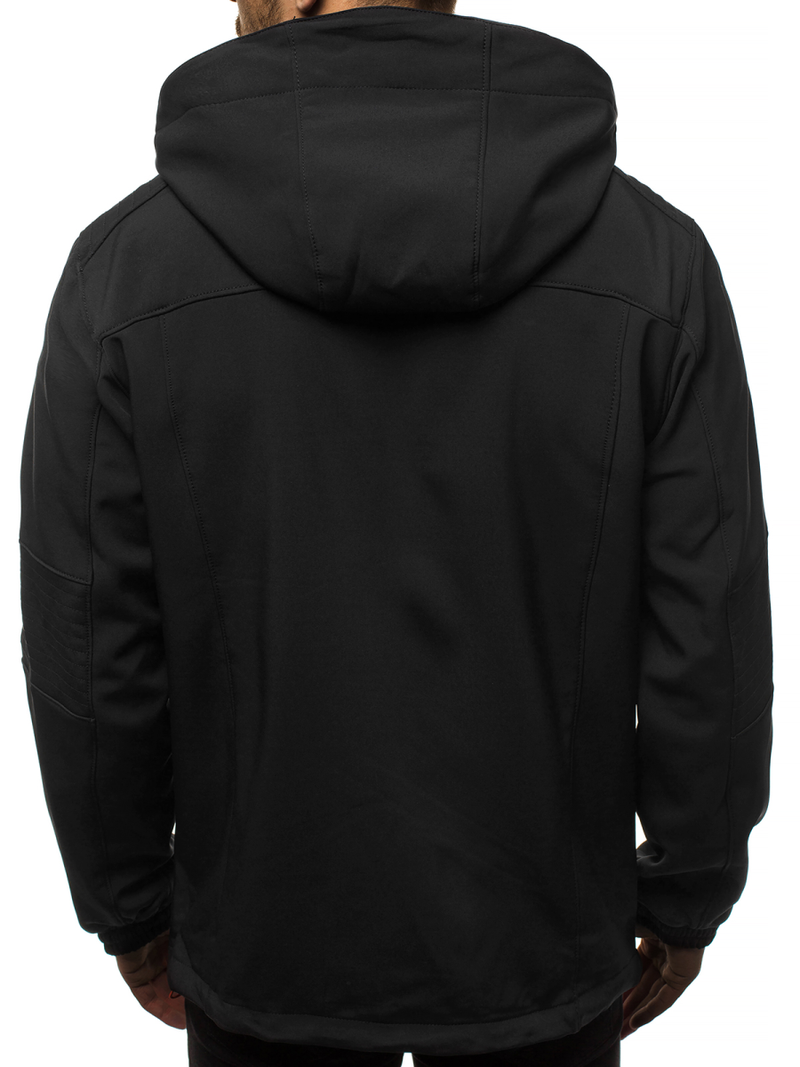 Chaqueta de hombre negro-azul OZONEE GE/12263