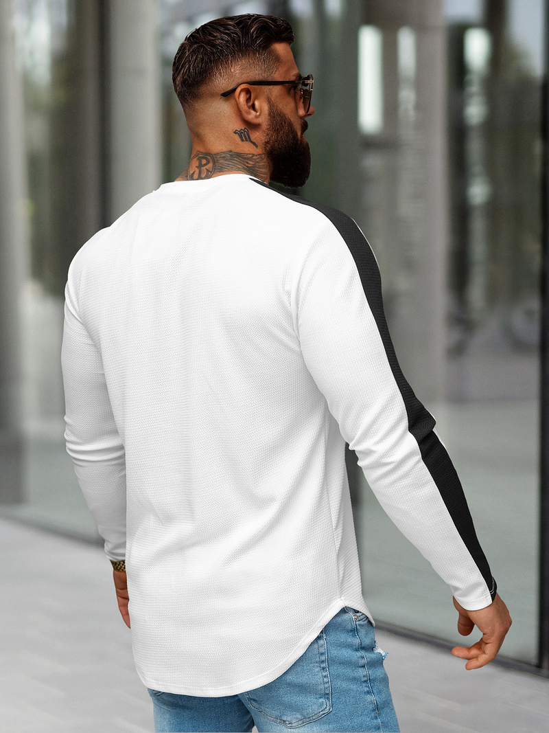 Sudadera de hombre blanca OZONEE O/D7197Z