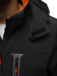 Chaqueta de hombre negro-naranja OZONEE GE/12262