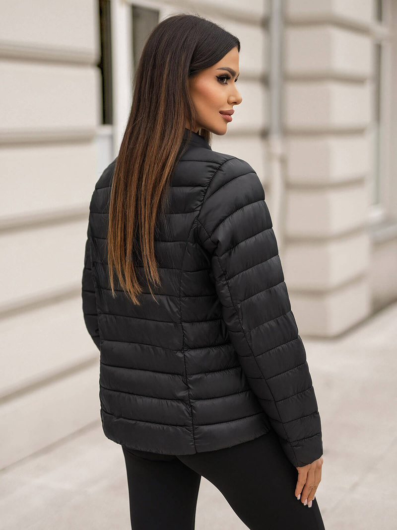 Chaqueta de mujer negra OZONEE JS/11Z8170
