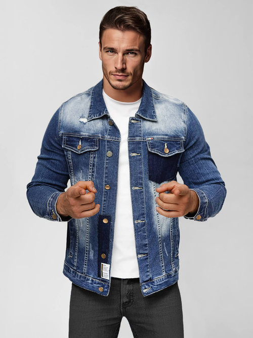 Chaqueta vaquera de hombre azul OZONEE NB/MJ536BZ