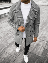 Abrigo de hombre negro-blanco OZONEE JS/JP1192